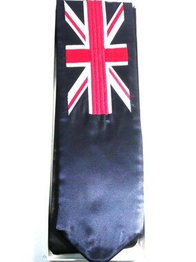 Vintage British Union Jack Academic Graduation Stole Satin Ceremonial Regalia